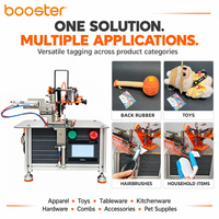 Machine d'étiquetage semi-automatique hybride pneumatique à alimentation en boucle PLC Booster BOS-168, 150 pièces/min, garantie 1,5 an, recyclée