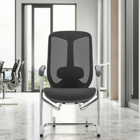 Chaise de bureau de direction en vente chaude, dossier moyen, maille ergonomique, hauteur réglable, chaise de travail pour l'étude, design moderne, tissu