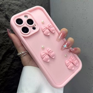 <span class=keywords><strong>Coque</strong></span> de téléphone mignonne anti-chute en TPU avec nœud papillon pour Apple 17Pro 17Air 15 Pearl 16Pro 13/12/11 - Product Image 1