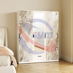 Armario de Acero Impreso Impermeable KD, Armario Metálico para <span class=keywords><strong>Ropa</strong></span>, para Uso en Climas Húmedos, Muebles Modernos para el Hogar - Product Image 1