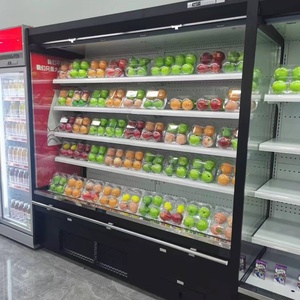 Tủ lạnh thương mại đa boong mở máy làm lạnh <span class=keywords><strong>Mini</strong></span> Máy làm lạnh thẳng đứng Rèm gió mát siêu thị thiết bị làm lạnh - Product Image 2