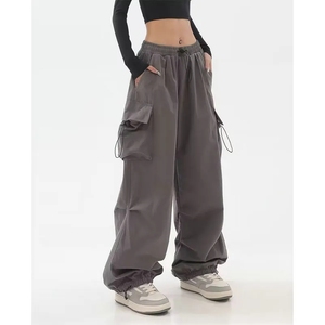 Nuovo arrivo stile Y2K da <span class=keywords><strong>donna</strong></span> Street Wear <span class=keywords><strong>pantaloni</strong></span> a vita con cordoncino basso <span class=keywords><strong>pantaloni</strong></span> larghi Cargo con paracadute <span class=keywords><strong>pantaloni</strong></span> Casual da <span class=keywords><strong>donna</strong></span> - Product Image 4