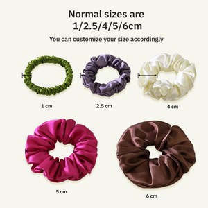 Silk <strong>Scrunchies</strong> Rubber Head <strong>Bands</strong> Elastic Hair Tie for Women Girls Hair Accessories Satin Silk Hairbands Flower Headpiece - Product Image 3