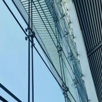 Dinding Tirai Aluminium Berlapis Ganda Modern dengan Kaca Berongga untuk Isolasi Kebisingan Luar Ruangan, Ruang Kerja/Belanja Dalam Ruangan yang Tenang