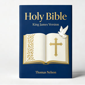 Bible classique KJV - Couverture rigide bleue élégante avec motif colombe et croix - <span class=keywords><strong>Livre</strong></span> de dévotion chrétienne et <span class=keywords><strong>livre</strong></span> cadeau - Impression de livres - Product Image 1