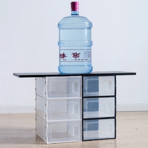 Caixas Organizadoras de Tênis Empilháveis de Plástico Transparente, Economizadoras de Espaço, Grandes Caixas de Armazenamento para Armário - Product Image 4