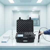 Analizador Portátil de Calidad del Agua Multiparamétrico, pH, COD, DO, EC, Salinidad, Equipo Digital para Pruebas de Agua para Tratamiento de Aguas Residuales