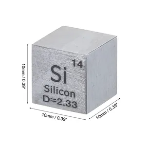 सिलिकॉन धातु क्यूब सिलिकॉन तत्व नमूना 10 मिमी घन 99.9999% शुद्ध 2.6 जी औद्योगिक अनुप्रयोग - Product Image 2