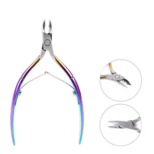 Amazon Best Selling Products Cuticle Nail Nippers Rainbow Color Nail Nipper Set Cuticle Nipper Nail