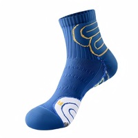 Chaussettes de sport professionnelles pour hommes, mi-mollet, personnalisées, pour le basketball et la course à pied, absorbant la transpiration et antidérapantes