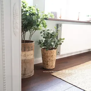 Panier de rangement en osier/tresse tressé à la main de style japonais personnalisé pour la décoration de la maison et la verdure des plantes - Product Image 3