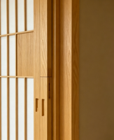 Puerta Corredera de Madera Maciza de Roble en Diseño Japonés, Puertas Shoji para Interiores, para Dormitorio