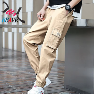 Men's Casual Cargo Pants Workout Joggers Stretch Sweatpants <b>Hiking</b> Drawstring Tactical Pants with Multi Pockets - Product Image 2