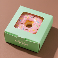 Conception Personnalisée Logo Eco Friend Impression de Qualité Alimentaire Pliable Gâteau Alimentaire Cookie Pain Pâtisserie Donut Macaron Boîtes d'Emballage en Papier