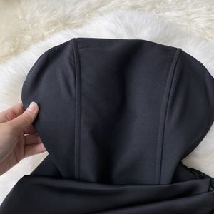 नए आगमन फैशन डिजाइन ट्यूब शीर्ष स्ट्रैपलेस ब्लैक सैटिन पैचवर्क सेक्सी महिला पोशाक - Product Image 6