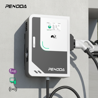 PENODA Nuevo Cargador de Pared para Vehículos Eléctricos DC 20/30/40KW CCS2 GBT con Cable de 5M, OCPP1.6, Tarjeta RFID + App, Estación de Carga Rápida para Coches Eléctricos de 380V