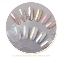 BIN Super Soild 6 Couleur Chrome Shinning Nail Magic Mirror Poudre Aurora Poudre
