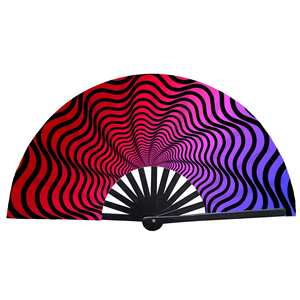 13-Inch Custom <b>Bamboo</b> Hand Fans Large Loud Noise Traditional Folk Art for Business Gifts for Line Dancing Rave Clack Hand Fan - Product Image 3