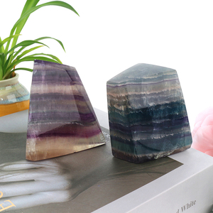 Wholesale Healing <b>Crystal</b> Freeform Faced Rainbow Layers Fluorite Freeform for Decoration - Product Image 4