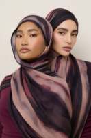 Châle léger en coton personnalisé Sharut pour femmes musulmanes, respirant, imprimé Ombre Dusk Waves, en modal, hijab, écharpe 2026
