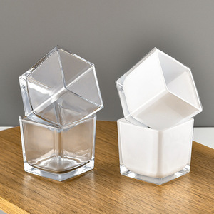 Porte-bougie d'aromathérapie carré transparent simple en verre borosilicate, créatif, sérigraphié 6*6, pour la Saint-Valentin - Product Image 5