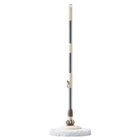 Serpillère en microfibre à manche en acier torsadé, légère et durable, avec essorage sur quatre côtés, auto-essoreuse, 2 têtes de serpillère pour la maison, le bureau et les hôtels