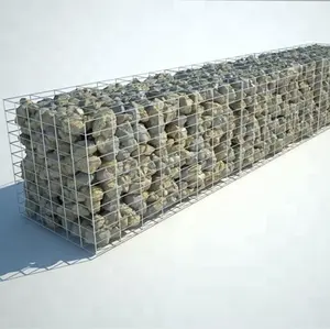 Galvanized wire gabion baskets zinc coated large stone cage gabion 2x1x1m