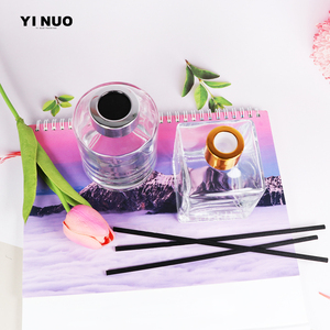 Wholesale 200ml Empty Transparent Glass Luxury Reed <strong>Diffuser</strong> Bottle <strong>Square</strong> Round and Tall Style Aromatherapy <strong>Diffuser</strong> with Lid - Product Image 5