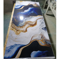Panel dinding plastik dekorasi lembaran marmer putih desain 1220 2440mm 3mm papan UV PVC 2.5mm