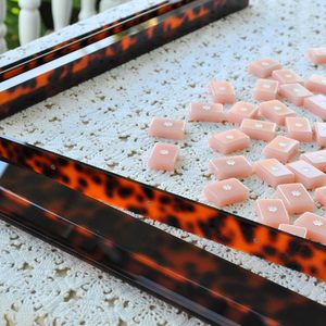 Factory Custom Modern Clear Acrylic Mahjong Tile <b>Rack</b> with Pushers Set of 4 for DND Game Party - Product Image 4