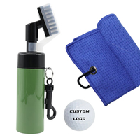 Brosse de nettoyage de Golf noire Anti-fuite outil de nettoyage de Club de Golf pressant la bouteille brosse à eau pulvérisation brosse à eau de Golf avec Clip