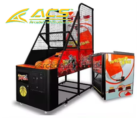 Machine de jeu d'arcade de basketball de rue pliable en métal, fonctionnant à pièces ACS, compatible 110V/220V