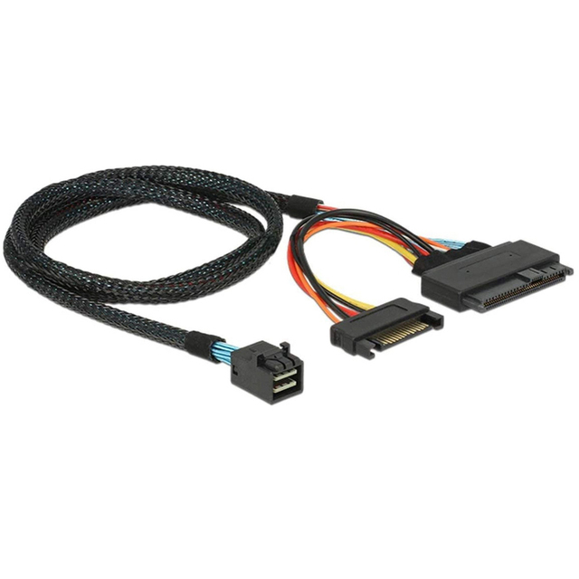Computer PC Server Connect Wire 50cm 1m Line Cord Mini SAS HD SFF-8643 to SAS 8639 with SATA 15p Male Convert Server Cable