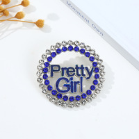 Neue Zeta Amicae Farbige Schwesternschafts-Anstecknadel mit Griechischen Buchstaben, Strass & Perlen, 4,5cm, Legierung, Hohe Qualität, Günstiger Preis, Großhandel