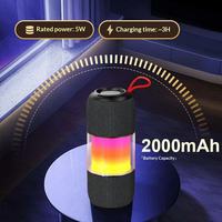 BT2676, Enceinte portable Bluetooth V6.0 pour extérieur, éclairage RGB, appairage TWS, lecture de carte TF, appels mains libres pour utilisation intérieure et extérieure