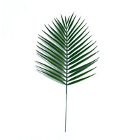 Feuilles de palmier artificielles en plastique durable, tiges et frondes pour décorations florales de fêtes à thème Hawaïen, Luau, Jungle, Plage en extérieur