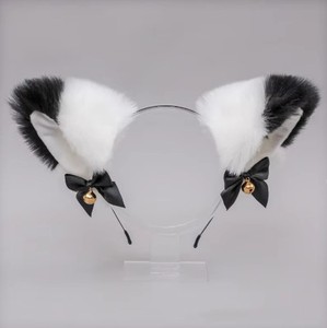 آذان فرو الثعلب القط اليدوية ، طوق شعر ، ملابس رأس أنيمي ، فستان تنكري للحفلات ، زي هالوين تأثيري ، عصابة رأس - Product Image 4