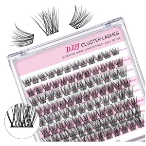 Lash Clusters DIY Lash Extensions C/D Curl Cluster Lashes Natural Look Eyelash Clusters Reusable Wispy Individual Lashes