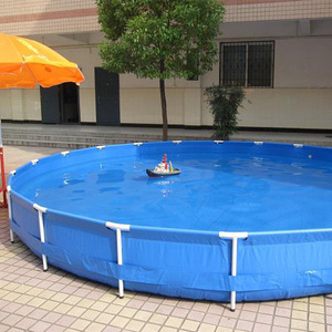 Piscina Plegable de PVC con Marco, Resistente al Agua, Azul, para Uso Familiar en Exteriores - Product Image 3