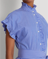 Robe décontractée longue boutonnée à manches courtes pour femmes fabrication personnalisée de haute qualité vintage style français pour les vacances d'été