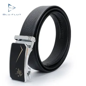 Blu flut thời trang Mens kinh doanh da vành đai da bò da chính hãng người đàn ông vành đai