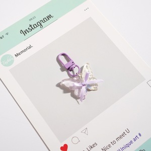 Nouveaux porte-clés papillons féériques transparents d'été, breloques de sac à dos Kawaii, cadeaux mignons pour amies pour femmes et filles - Product Image 6