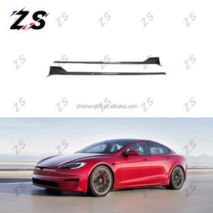 Extension de jupes latérales modèle S en Fiber de carbone ZS pour Tesla modèle S Plaid 4 portes électrique 2021-2023 - Product Image 1