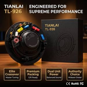 ลำโพงติดเพดาน TIANLAI TL 926 แบบคู่ พร้อมทวีตเตอร์คู่ คุณภาพเสียงไฮไฟ กรวยเคฟลาร์ สำหรับระบบเสียงโฮมเธียเตอร์ - Product Image 4