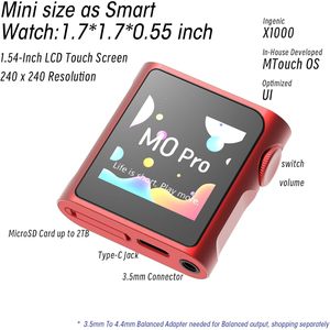 Shanling M0 Pro เครื่องเล่น MP3 1.54แบบทัชสกรีน HD เพลงแบบพกพาความละเอียดสูง & เสียงดิจิตอลรองรับ DSD & FLAC คุณสมบัติ FM - Product Image 5