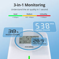 Moniteur de qualité de l'air intérieur Bluetooth INKBIRD IAM-T2, moniteur de température et d'humidité, moniteur d'application, détecteur de dioxyde de carbone