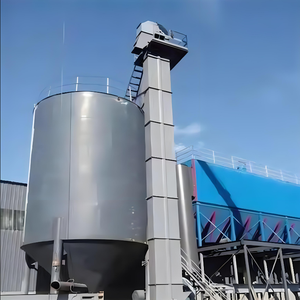 מעלית דליים עשויה נירוסטה עמידה מדגם TZ NE15, להרמת צמנט וסיד אנכית, מכונת הזנה עם מסוע שרשרת צלחות. - Product Image 4