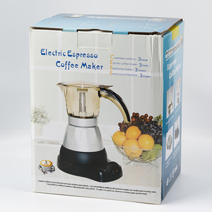 Cafetière électrique en aluminium argenté 3 ou <span class=keywords><strong>6</strong></span> <span class=keywords><strong>tasses</strong></span> Machine à expresso - Product Image 6