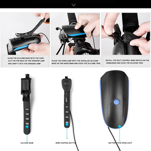 RTS AT扬声器钟形灯USB发光二极管可充电自行车前照灯自行车配件 - Product Image 5