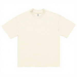 เสื้อยืดโอเวอร์ไซส์ผู้ชาย แขนสั้น คอโอ ผ้าคอตตอน 100% ลายตัวอักษร  สำหรับฤดูร้อน  แบบหนา  ถักทออย่างดี สไตล์สตรีทแวร์ - Product Image 3